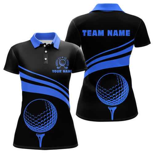 Personalized polo golf shirts for women custom black and blue Womens golf shirts team golf jersey NQS9430