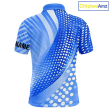 Load image into Gallery viewer, Blue Mens golf polo shirts custom team golf tops for men, personalized golf gifts NQS11533