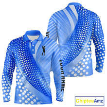 Load image into Gallery viewer, Blue Mens golf polo shirts custom team golf tops for men, personalized golf gifts NQS11533