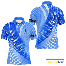 Load image into Gallery viewer, Blue Mens golf polo shirts custom team golf tops for men, personalized golf gifts NQS11533