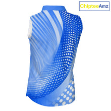 Load image into Gallery viewer, Blue Womens sleeveless shirts custom team golf tops for ladies, personalized golf gifts NQS11533