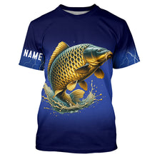 Load image into Gallery viewer, Carp Fishing blue lightning 3D All Over printed shirts Customized Name Carp fishing jerseys NQS316