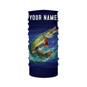 Northern Pike Fishing blue lightning 3D All Over printed fishing shirts Customized Fishing apparel NQS318