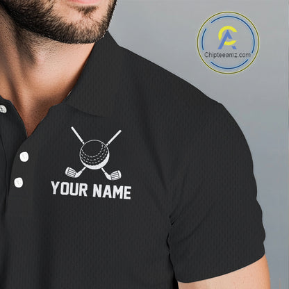 Black and White American Flag Mens golf polo shirts Custom name patriotic team golf uniform NQS10018