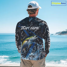 Load image into Gallery viewer, Custom Tuna Fishing Camo Long Sleeve Fishing Shirts, Personalized Tuna Fishing Team Jerseys NQS11329