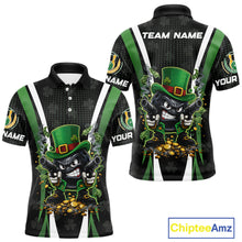 Load image into Gallery viewer, Funny St Patrick cowboy gunner Bowling Polo, 1/4 zip shirts For Men Custom Team Bowling Jerseys NQS11543