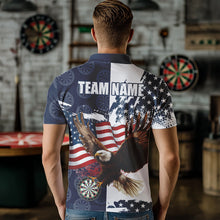 Load image into Gallery viewer, Red, White and Blue American Flag Eagle Darts shirts For Men Custom Patriotic Darts Team Jersey NQS9609