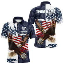 Load image into Gallery viewer, Red, White and Blue American Flag Eagle Darts shirts For Men Custom Patriotic Darts Team Jersey NQS9609