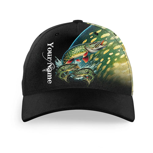 Northern Pike fishing scale Custom Pike fishing hat Unisex Fishing Baseball Angler hat cap NQS9764