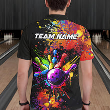 Load image into Gallery viewer, Colorful bowling jerseys Bowling Polo, 1/4 Zip Shirt for Men Custom Bowling Team shirts for bowlers NQS9770