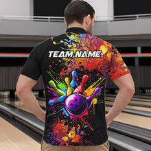 Load image into Gallery viewer, Colorful bowling jerseys Bowling Polo, 1/4 Zip Shirt for Men Custom Bowling Team shirts for bowlers NQS9770