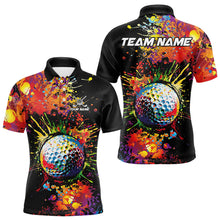 Load image into Gallery viewer, Colorful Golf ball jersey Golf Polo Shirts For Men Custom Team Name golf uniform for men NQS9771