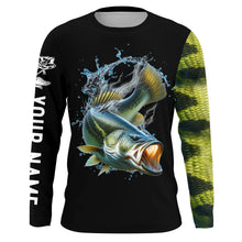 Load image into Gallery viewer, Largemouth Bass Fishing bass scales Customize name All over printed bass fishing shirts NQS389