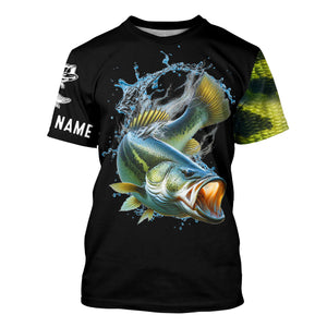 Largemouth Bass Fishing bass scales Customize name All over printed bass fishing shirts NQS389