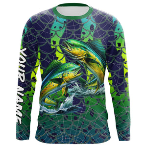 Mahi Mahi Dorado Fishing performance fishing shirt UV protection customize long sleeves NQS644