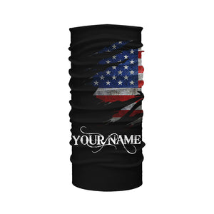 US fishing fish on black American flag UV protection Customize performance long sleeve fishing shirts NQS6233