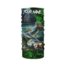 Load image into Gallery viewer, Largemouth bass Fishing green camo UV protection customize name long sleeves shirts fishing apparel NQS2311