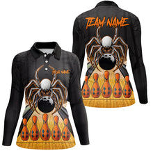 Load image into Gallery viewer, Funny Spider Halloween Bowling Shirts For Women Custom Bowling Team Jerseys, Halloween Bowling Outfits NQS8569