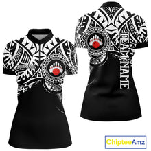 Load image into Gallery viewer, Personalized Black and White Tribal pattern Women Bowling Shirt Custom Team Bowling outfit for ladies NQS10761