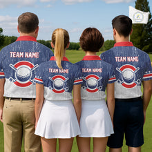 Load image into Gallery viewer, Red, White and Blue Grunge Women's Golf Polo Shirts Custom Patriotic Team Golf Outfit For Ladies NQS11344