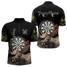 Load image into Gallery viewer, Personalized Black Camo Moose Darts Shirts For Men Custom Darts Team Jerseys NQS9467