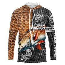 Load image into Gallery viewer, Redfish puppy drum tackle fishing shirts for men Long Sleeve UV protection Custom gift for anglers NQS1374