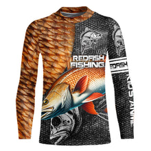 Load image into Gallery viewer, Redfish puppy drum tackle fishing shirts for men Long Sleeve UV protection Custom gift for anglers NQS1374