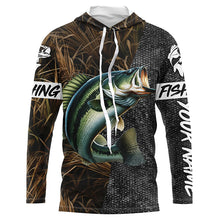 Load image into Gallery viewer, Largemouth Bass Fishing Camo Custom long sleeve Fishing Shirts, Personalized bass fishing jerseys NQS5078