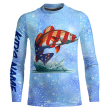 Load image into Gallery viewer, Redfish Puppy Drum custom name Red Drum performance UV protection long sleeves fishing shirts NQS658