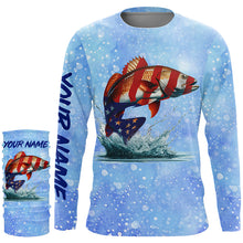 Load image into Gallery viewer, Redfish Puppy Drum custom name Red Drum performance UV protection long sleeves fishing shirts NQS658