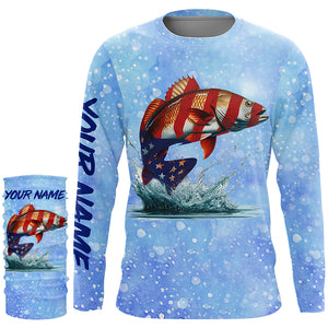 Redfish Puppy Drum custom name Red Drum performance UV protection long sleeves fishing shirts NQS658