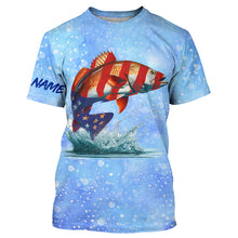 Load image into Gallery viewer, Redfish Puppy Drum custom name Red Drum performance UV protection long sleeves fishing shirts NQS658