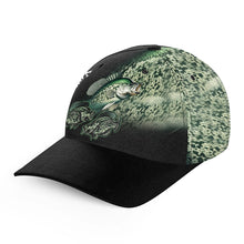 Load image into Gallery viewer, Crappie fishing green scales Custom Crappie fishing hat Unisex Fishing Baseball Angler hat cap NQS6261