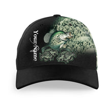 Load image into Gallery viewer, Crappie fishing green scales Custom Crappie fishing hat Unisex Fishing Baseball Angler hat cap NQS6261