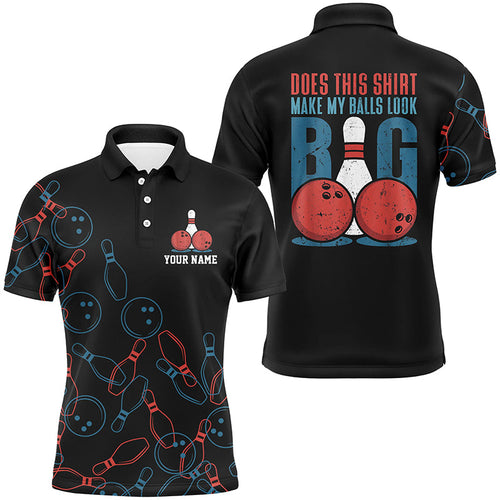 Funny Retro Men Bowling Shirts, Personalized Bowlers Jersey Does This Shirt Make My Balls Look Big NQS8574