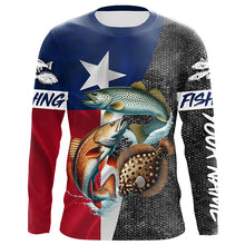 Load image into Gallery viewer, Texas Slam Fishing Custom long sleeve Fishing Shirts for men Redfish trout flounder Fishing jerseys NQS6729