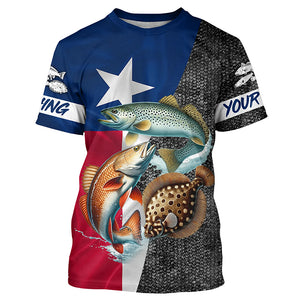 Texas Slam Fishing Custom long sleeve Fishing Shirts for men Redfish trout flounder Fishing jerseys NQS6729