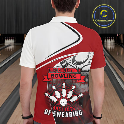 Funny Bowling Shirts For Men custom name There is no crying in bowling just lots of swearing NQS11349