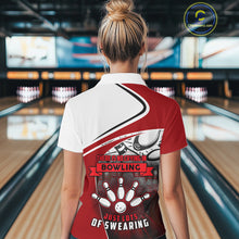 Load image into Gallery viewer, Funny Bowling Shirts For Women custom name There is no crying in bowling just lots of swearing NQS11349