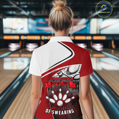 Funny Bowling Shirts For Women custom name There is no crying in bowling just lots of swearing NQS11349