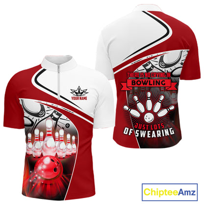 Funny Bowling Shirts For Men custom name There is no crying in bowling just lots of swearing NQS11349