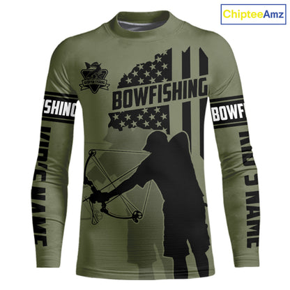 Redfish hunter bowfishing American flag Custom UV sun protection Long sleeve Fishing Shirts jerseys NQS9618