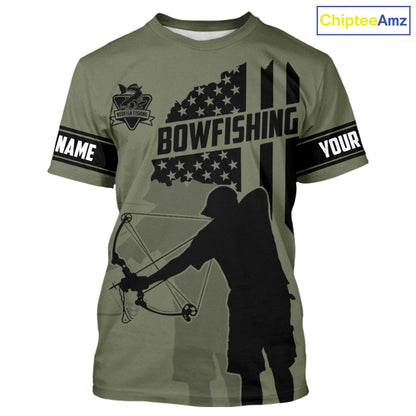 Redfish hunter bowfishing American flag Custom UV sun protection Long sleeve Fishing Shirts jerseys NQS9618