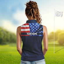 Load image into Gallery viewer, Freedom 250th Anniversary American Flag Sleeveless Golf Polo shirts Custom patriotic team golf outfit NQS11693