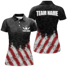 Load image into Gallery viewer, Red, white and black Camo Custom Bowling Polo, 1/4 Quarter zip shirts Team Bowling league jerseys NQS8161