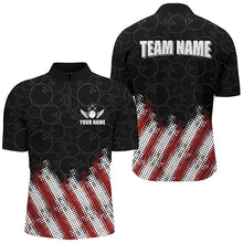 Load image into Gallery viewer, Red, white and black Camo Custom Men Bowling Polo, 1/4 Quarter zip shirts Team Bowling league jerseys NQS8161