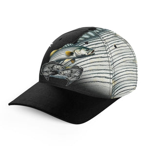 Striped Bass fishing scales Custom Striper fishing hat Unisex Fishing Baseball Angler hat cap NQS9075