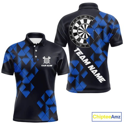 Personalized Black and Blue Darts Board 3D Printed Men Dart Shirts Custom Cool Dart Jerseys For Team NQS11567