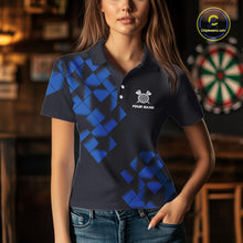 Load image into Gallery viewer, Personalized Black and Blue Darts Board 3D Printed Women Dart Shirts Custom Cool Dart Jersey For Team NQS11567