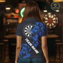 Load image into Gallery viewer, Personalized Black and Blue Darts Board 3D Printed Women Dart Shirts Custom Cool Dart Jersey For Team NQS11567